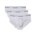 カルバンクライン Calvin Klein カルバン・クライン アイコン コットン ストレッチ ヒップブリーフ 3枚パック トリプルホワイト 下着 メンズ 男性 インポートブランド 小さいサイズから大きいサイズまで