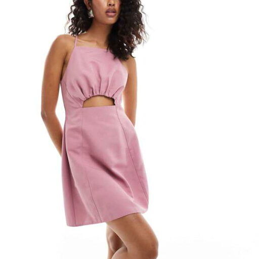 エイソス ASOS asos ASOS DESIGN ハイネック カットアウト ミニドレス ピンク ワンピース レディース 女性 インポートブランド 小さいサイズから大きいサイズまで エイソス ASOS asos ASOS DESIGN ハイネック カットアウト ミニドレス ピンク ワンピース レディース 女性 インポートブランド 小さいサイズから大きいサイズまで