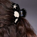 サウスビーチ SOUTH BEACH South Beach サウスビーチアクアティック装飾ヘアークロウクリップ(ブラック) アクセサリー レディース 女性 インポートブランド