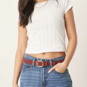 エイソス ASOS asos ASOS DESIGN フェイクスエード スクエアバックル ウエスト&ヒップ ジーンズベルト バーガンディ - バーガンディ パンツ ボトム レディース 女性 インポートブランド 小さいサイズから大きいサイズまで