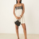 エイソス ASOS asos ASOS DESIGN レースオーバーレイミニキャミドレス(オートミール) ワンピース レディース 女性 インポートブランド 小さいサイズから大きいサイズまで(4)