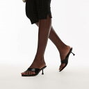 トップショップ Topshop TOPSHOP トップショップ イザベラ ミッドヒール トゥ トング ミュール ブラック 下着 レディース 女性 インポートブランド 小さいサイズから大きいサイズまで(4)