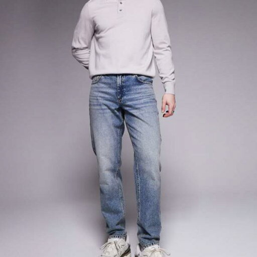 エイソス ASOS asos ASOS DESIGN テーパードフィットジーンズ ミッドウォッシュブルー パンツ ボトム メンズ 男性 インポートブランド 小さいサイズから大きいサイズまで エイソス ASOS asos ASOS DESIGN テーパードフィットジーンズ ミッドウォッシュブルー パンツ ボトム メンズ 男性 インポートブランド 小さいサイズから大きいサイズまで