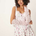 For Love & Lemons Thats Amore ミニスリップドレス ホワイト フローラルプリント ワンピース レディース 女性 インポートブランド 小さいサイズから大きいサイズまで