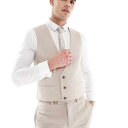 エイソス ASOS asos ASOS DESIGN スキニースーツ ウエストコート トープ スラブ テクスチャ ベスト メンズ 男性 インポートブランド 小さいサイズから大きいサイズまで(4)