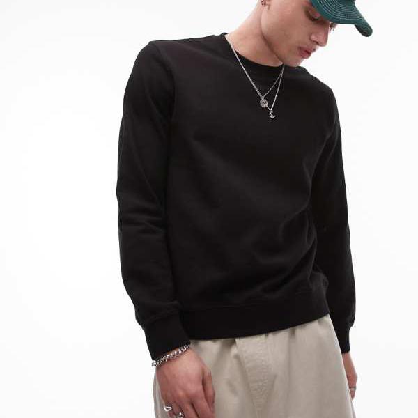 ARKET リラックステリースウェットシャツ(ブラック) トップス メンズ 男性 インポートブランド 小さいサイズから大きいサイズまで