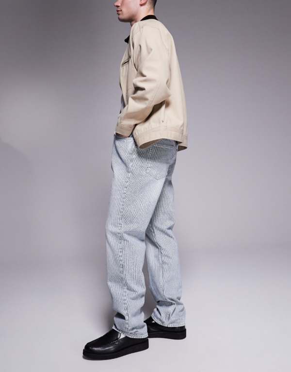 ヒューゴブルーネイトバギーフィットジーンズ（ライトブルー） パンツ ボトム メンズ 男性 インポートブランド 小さいサイズから大きいサイズまで