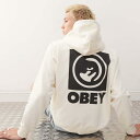 オベイ Obey Obey の大胆な目を引くグラフィック ロゴ パーカー (オフホワイト、バックプリント) トップス メンズ 男性 インポートブランド 小さいサイズから大きいサイズまで(4)