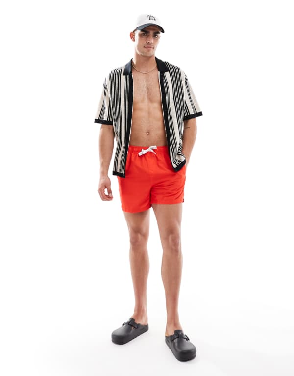オンリー＆サンズ Only & Sons ONLY & SONS スイムショーツ（赤） 水着 メンズ 男性 インポートブランド 小さいサイズから大きいサイズまで
