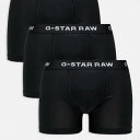 ジースター G-Star G-Star 3パック ボクサーパンツ ブラック 下着 メンズ 男性 インポートブランド 小さいサイズから大きいサイズまで