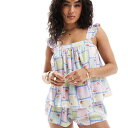 コットンオン Cotton:On Cotton On コットンオンのハンカチプリントのベビードールキャミソールセット トップス レディース 女性 インポートブランド 小さいサイズから大きいサイズまで