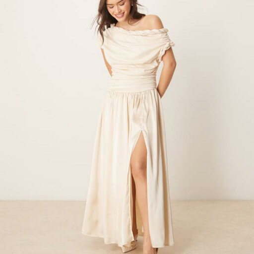 エイソス ASOS asos ASOS DESIGN ツイストネックライン ルーシュボディス サテンスカート ミディドレス クリーム ワンピース レディース 女性 インポートブランド 小さいサイズから大きいサイズまで エイソス ASOS asos ASOS DESIGN ツイストネックライン ルーシュボディス サテンスカート ミディドレス クリーム ワンピース レディース 女性 インポートブランド 小さいサイズから大きいサイズまで