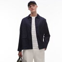 ARKET リラックスフィット デニムジャケット、プロファイルステッチ胸ポケット付き、ダークウォッシュブルー アウター メンズ 男性 インポートブランド 小さいサイズから大きいサイズまで