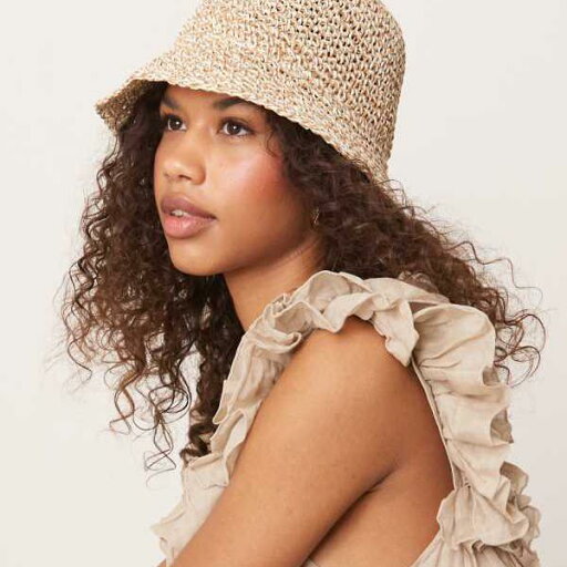 エイソス ASOS asos ASOS DESIGN ストローパッカブルミックスニットクロシェバケットハット 帽子 レディース 女性 インポートブランド エイソス ASOS asos ASOS DESIGN ストローパッカブルミックスニットクロシェバケットハット 帽子 レディース 女性 インポートブランド