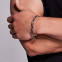 エイソス ASOS asos ASOS DESIGN 防水ステンレススチール長方形チェーンリンクブレスレット シルバートーン アクセサリー メンズ 男性 インポートブランド(4)