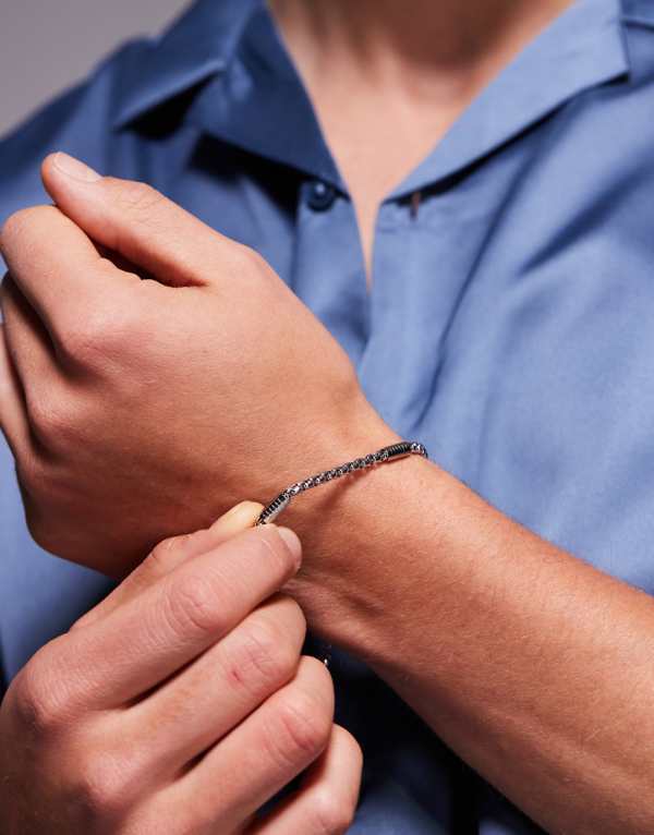 エイソス ASOS asos ASOS DESIGN 防水ステンレススチールボックスチェーンブレスレット シルバートーン アクセサリー メンズ 男性 インポートブランド