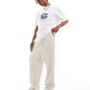ジャックアンドジョーンズ Jack & Jones ジャック&ジョーンズ ルーズフィット プリーツ ジョガー クリーム パンツ ボトム メンズ 男性 インポートブランド 小さいサイズから大きいサイズまで