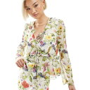 フレンチコネクション French Connection フレンチコネクションのハリー クリンクル ブラウス コーデ(白花柄) トップス レディース 女性 インポートブランド 小さいサイズから大きいサイズまで(4)