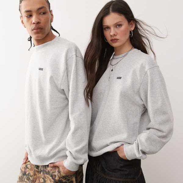 ヴァンズ Vans VANS バンズ ヴァンズの左胸ロゴ入りオーバーサイズフィットスウェットシャツ（