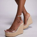 エイソス ASOS asos ASOS DESIGN ワイドフィット タミカ エスパドリーユ ウェッジ クリア 靴 レディース 女性 インポートブランド 小さいサイズから大きいサイズまで(4)