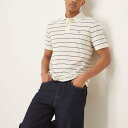 ガント Gant GANT シールド ロゴ ストライプ ピケ ポロ クリーム トップス メンズ 男性 インポートブランド 小さいサイズから大きいサイズまで