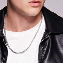 エイソス ASOS asos ASOS DESIGN ラップアラウンドスクエアチェーンブレスレット、光沢のあるシルバートーン アクセサリー メンズ 男性 インポートブランド(4)
