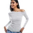 コットンオン Cotton:On Cotton On コットンオン マーロウ アシンメトリー ロングスリーブ トップス グレー トップス レディース 女性 インポートブランド 小さいサイズから大きいサイズまで