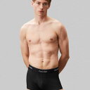 カルバンクライン Calvin Klein カルバン・クライン アイコン コットン ストレッチ 3パック トランクス(トリプルブラック) アンダーウェア 下着 メンズ 男性 インポートブランド