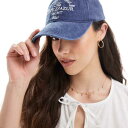 ピーシーズ Pieces ピーシーズ コート・ダジュール グラフィック ウォッシュディテール キャップ(ブルー) 帽子 レディース 女性 インポートブランド