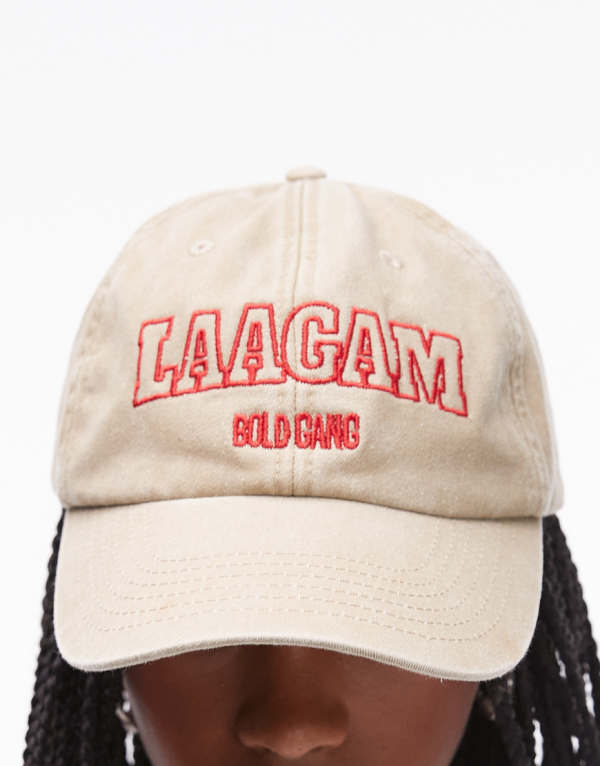 LAAGAM 刺繍ロゴキャップ（ベージュ） 帽子 レディース 女性 インポートブランド