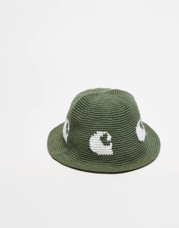 カーハート Carhartt WIP Carhartt Carhartt WIP のカーキ色の籐編みニット帽 帽子 レディース 女性 インポートブランド