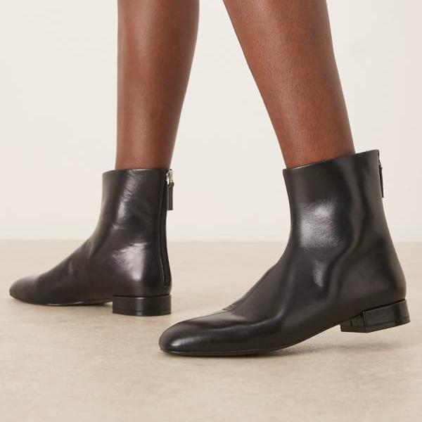 マンゴ MANGO Mango マンゴー ジップディテール ヒール アンクルブーツ（ブラック） 靴 レディース 女性 インポートブランド 小さいサイズから大きいサイズまで(4)