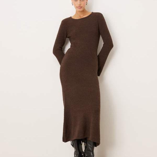 ヴィラ Vila ヴィラの超ソフトでふわふわなマキシジャンパードレス（チョコレートブラウン） ワンピース レディース 女性 インポートブランド 小さいサイズから大きいサイズまで