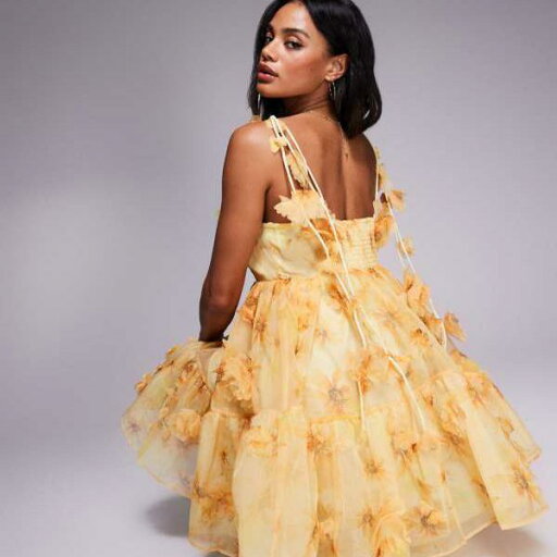 リバーアイランド River Island RIVER ISLAND リバーアイランドの3Dフローラルトリムドレス(イエロー) ワンピース レディース 女性 インポートブランド 小さいサイズから大きいサイズまで リバーアイランド River Island RIVER ISLAND リバーアイランドの3Dフローラルトリムドレス(イエロー) ワンピース レディース 女性 インポートブランド 小さいサイズから大きいサイズまで