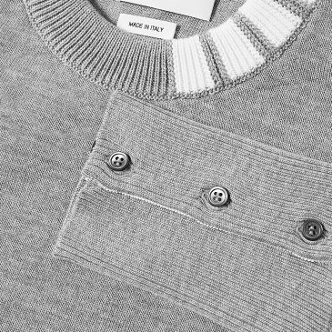 トム ブラウン THOM BROWNE トムブラウン4バーカラークルーニット トップス メンズ 男性 インポートブランド 小さいサイズから大きいサイズまで