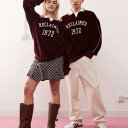 リクレイムドヴィンテージ Reclaimed Vintage ヴィンテージのユニセックスベロアスウェット(バーガンディ) トップス レディース 女性 インポート...