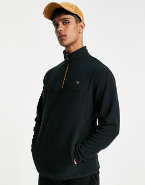 セレクテッド オム Selected Homme selected homme 厳選されたオムクォータージップフリーススウェット、Hロゴブラック トップス メンズ 男性 インポートブランド 小さいサイズから大きいサイズまで