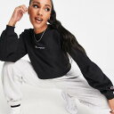 チャンピオン Champion CHAMPION 黒のチャンピオンボクシークロップスウェット トップス レディース 女性 インポートブランド 小さいサイズから大きいサイズまで