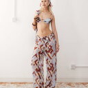 リクレイムドヴィンテージ Reclaimed Vintage ジオプリントのヴィンテージプルオンシアービーチパンツ ボトム パンツ レディース 女性 インポートブランド 小さいサイズから大きいサイズまで