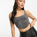 エイソス ASOS asos ASOS DESIGN Freyja メタリック コルセット シルバー トップス レディース 女性 インポートブランド 小さいサイズから大きいサイズまで