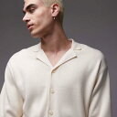 トップマン Topman TOPMAN エクリュのリバーカラートップマンニットポロ トップス メンズ 男性 インポートブランド 小さいサイズから大きいサイズまで