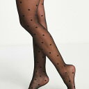 エイソス ASOS asos ASOS DESIGN 20デニール オールオーバーハートタイツ(ブラック) アクセサリー レディース 女性 インポートブランド ...