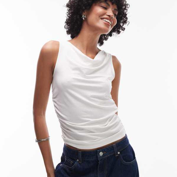 リーバイス Levi's リーバイス クレア ルーシュ カウル タンク (ホワイト) トップス レディース 女性 ..