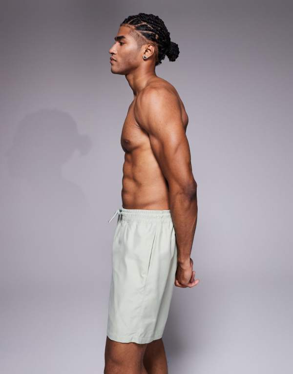 エイソス ASOS asos ASOS DESIGN ミドル丈スイムショーツ（セージ） 水着 メンズ 男性 インポートブランド 小さいサイズから大きいサイズまで