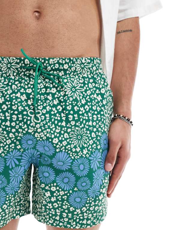 ファーラー Farah ファラ コルベール フラワープリント スイムショーツ グリーン 水着 メンズ 男性 インポートブランド 小さいサイズから大きいサイズまで