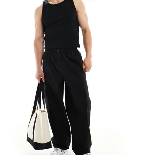 エイソス ASOS asos ASOS DESIGN スーパーバギー プルオンカーゴパンツ(ブラック) パンツ ボトム メンズ 男性 インポートブランド 小さいサイズから大きいサイズまで エイソス ASOS asos ASOS DESIGN スーパーバギー プルオンカーゴパンツ(ブラック) パンツ ボトム メンズ 男性 インポートブランド 小さいサイズから大きいサイズまで