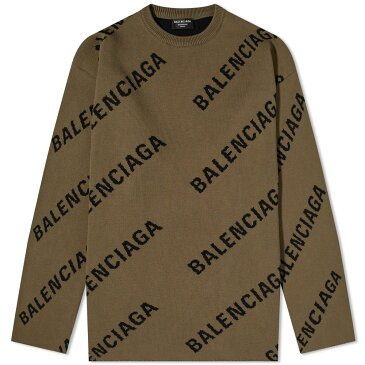 バレンシアガ BALENCIAGA balenciaga バレンシアガリピートロゴインターシャニット トップス メンズ 男性 インポートブランド 小さいサイズから大きいサイズまで