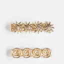 アクセサライズ Accessorize アクセサリー ソレイユ ヘアクリップ 2個パック ゴールド アクセサリー レディース 女性 インポートブランド