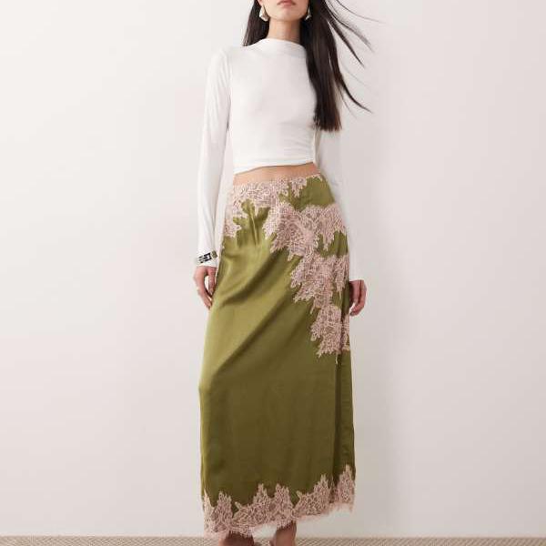 樂天商城 - ネバーフリードレス Never Fully Dressed Never Fully Dressedのグリーンのレースミダキシスカート スカート レディース 女性 インポートブランド 小さいサイズから大きいサイズまで