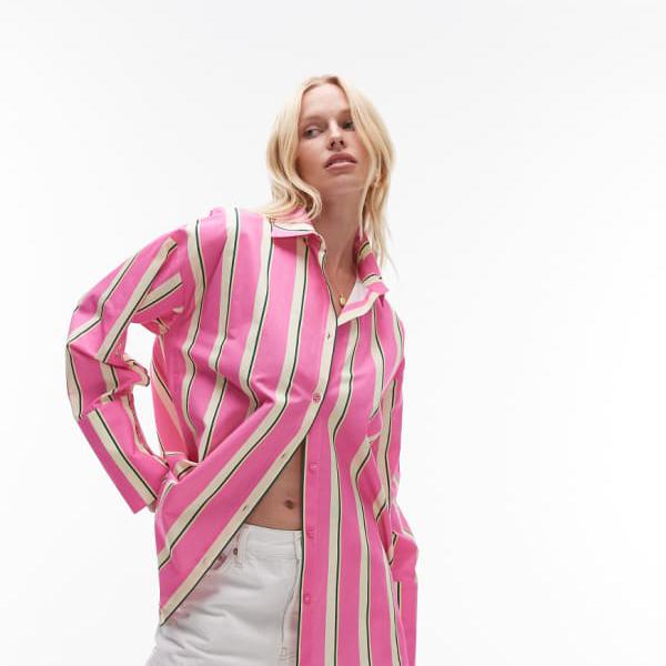 トップショップ Topshop TOPSHOP トップショップのオーバーサイズ、深めの袖口のシャツ（